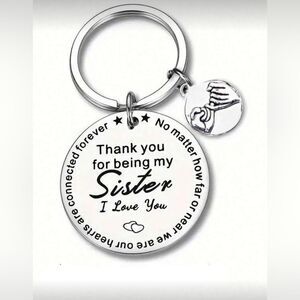 Silver Sister Keychain